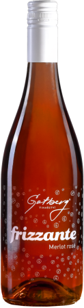 Fľaša vína Frizzante Merlot Rosé 2022, perlivé víno (polosuché)