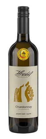 Fľaša vína Chardonnay 2023, pozdný sber (suché)