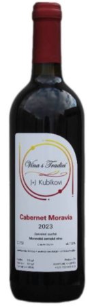 Fľaša vína Cabernet Moravia 2023, moravské zemské víno (suché)