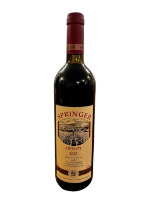 Fľaša vína Merlot 2023, moravské zemské víno (suché)