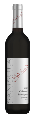 Fľaša vína Cabernet Sauvignon 2023, pozdný sber (suché)