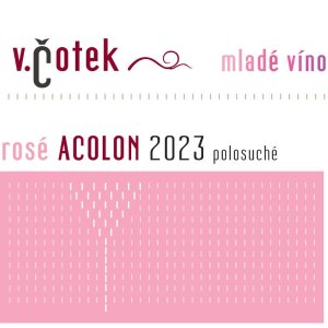 Fľaša vína Acolon rosé 2023, moravské zemské víno (polosuché)