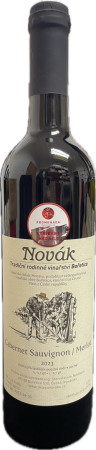 Fľaša vína Cuvée Cabernet Sauvignon Merlot 2023, pozdný sber (suché)