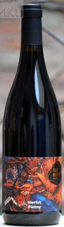 Fľaša vína Merlot 2023, výber z hrozna (suché)