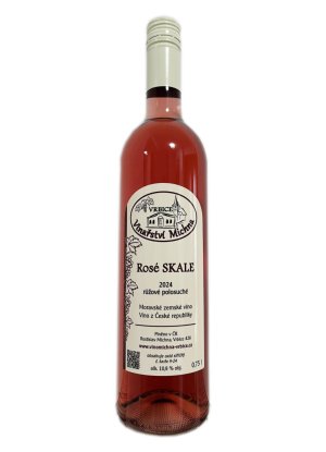 Fľaša vína Rosé SKALE 2024, moravské zemské víno (polosuché)