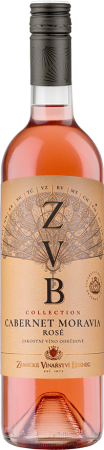 Fľaša vína Cabernet Moravia rosé (ZVB Collection) 2023, akostné víno (polosuché)