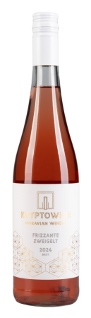 Fľaša vína Frizzante  rosé Zweigelt 2024, moravské zemské víno - perlivé (brut)