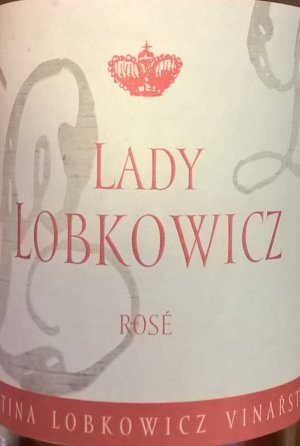 Fľaša vína Lady Lobkowicz Rosé 2021, české zemské víno (suché)