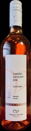 Fľaša vína Cabernet Sauvignon 2023, pozdný sber (polosladké)