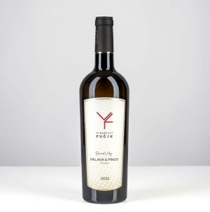 Fľaša vína Cuveé Pálava & Pinot 2022, moravské zemské víno (polosuché)