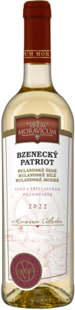 Fľaša vína Bzenecký patriot 2022, pozdný sber (suché)