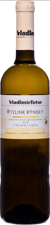 Fľaša vína Ryzlink rýnský 2023, pozdný sber (polosuché)