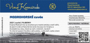 Fľaša vína Modrohorské Cuvée 2021, moravské zemské víno (suché)