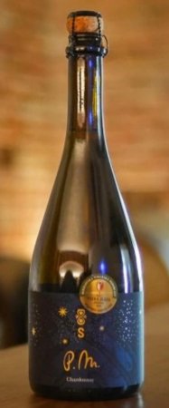 Fľaša vína P.M. Chardonnay 2021, akostné šumivé víno (brut)