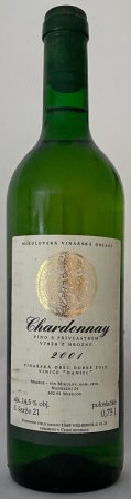 Fľaša vína Chardonnay (Daniel) 2001, výber z hrozna (polosladké)