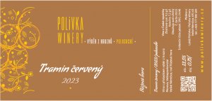 Fľaša vína Tramín červený 2023, výber z hrozna (polosuché)
