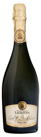 Fľaša vína Sekt Lechovice demi sec 2021, šumivé víno stanovenej oblasti (sekt. s.o.) (demi-sec)