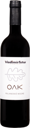Fľaša vína Rulandské modré OAK 2019, výber z hrozna (suché)