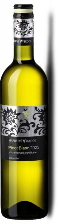 Fľaša vína Pinot blanc 2023, voc (polosuché)