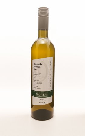 Fľaša vína Sauvignon 2023, moravské zemské víno (suché)