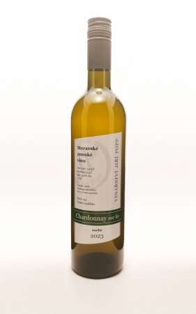 Fľaša vína Chardonnay 2023, moravské zemské víno (suché)