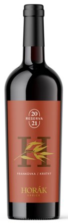 Fľaša vína Frankovka - Reserva 2021, pozdný sber (suché)