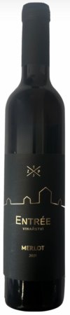 Fľaša vína Merlot 2021, cibébový výber (polosladké)