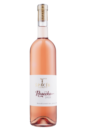 Fľaša vína Roséčko 2023, moravské zemské víno (polosuché)