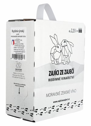 Fľaša vína Ryzlink rýnský, moravské zemské víno (suché)