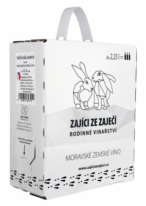 Fľaša vína Veltlínské zelené, moravské zemské víno (suché)
