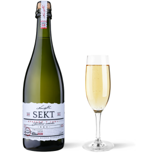 Fľaša vína Sekt Chardonnay 2021, pestovateľský sekt (sec)