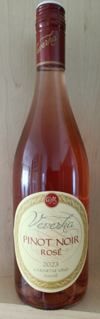 Fľaša vína Rulandské modré rosé 2023, kabinetné víno (suché)