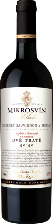Fľaša vína Cabernet Sauvignon & Merlot, Dvě tratě barrique 2021, výber z hrozna (suché)