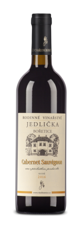 Fľaša vína Cabernet Sauvignon 2016, pozdný sber (suché)