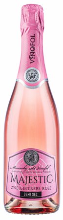 Fľaša vína Majestic sekt rosé CHARMAT Zewigeltrebe 2021, akostné šumivé víno (demi-sec)