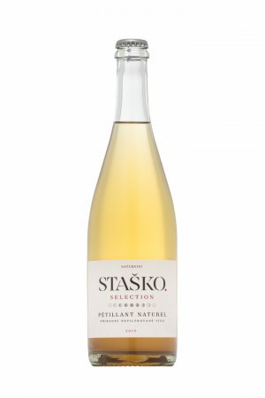 Fľaša vína Veltlínské zelené, PET-NAT 2022, zemské víno - perlivé (brut)