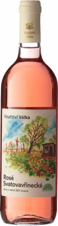 Fľaša vína Svatovavřinecké rosé 2022, zemské víno (polosuché)