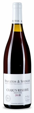 Fľaša vína Pinot Noir (Craig's Reserve) 2018, zemské víno (suché)