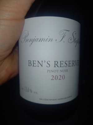 Fľaša vína Pinot Noir (Ben's Reserve) 2020, zemské víno (suché)