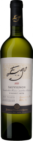 Fľaša vína Sauvignon EGO 2022, pozdný sber (suché)