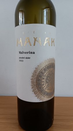 Fľaša vína Malverina 2022, pozdný sber (suché)