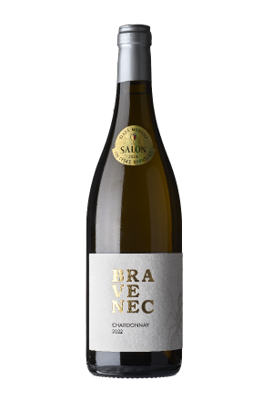 Fľaša vína Chardonnay 2022, výber z hrozna (suché)