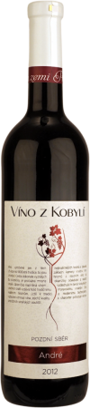 Fľaša vína André 2012, pozdný sber (suché)