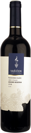 Fľaša vína Rulandské modré  Grand reserva 2018, výber z hrozna (suché)