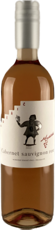 Fľaša vína Cabernet sauvignon rose 2022, zemské víno (polosuché)