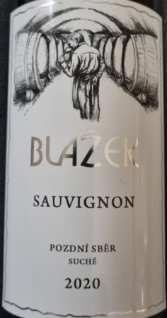 Fľaša vína Sauvignon 2020, pozdný sber (suché)