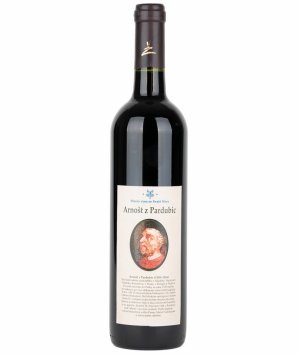 Fľaša vína Cabernet Sauvignon (Arnošt z Pardubic, Mešní víno ze Svaté Hory) 2018, výber z hrozna (polosuché)