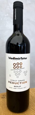 Fľaša vína Merlot Reduction 2021, výber z hrozna (suché)