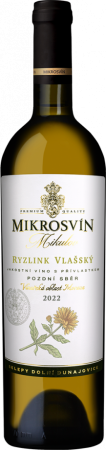 Fľaša vína Ryzlink vlašský (Flower Line) 2022, pozdný sber (suché)
