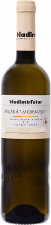 Fľaša vína Muškát moravský 2022, kabinetné víno (polosladké)